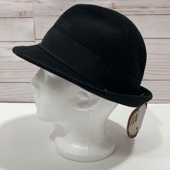 Scala Collezione Black 100% Wool Floral Detail Hat - Picture 5 of 13